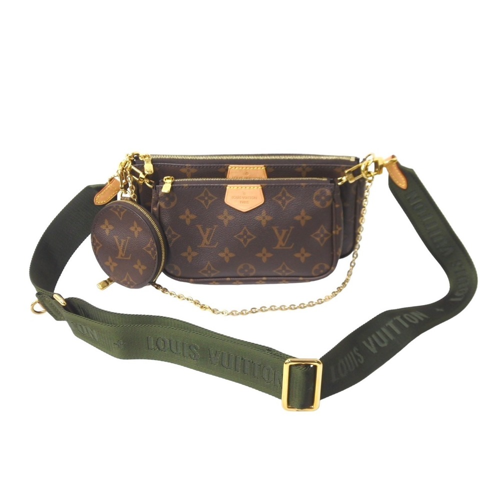 LOUIS VUITTON Multipochette Accessoires Khaki Green Shoulder Bag Monogram